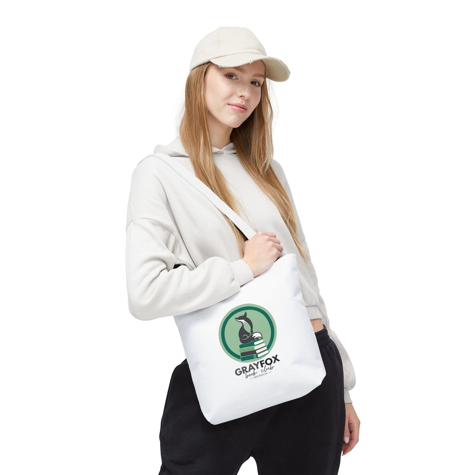 GrayFox Book Club Tote Bag — "Global Stories. Local Connections." Cotton Book Lover Tote - Image 4