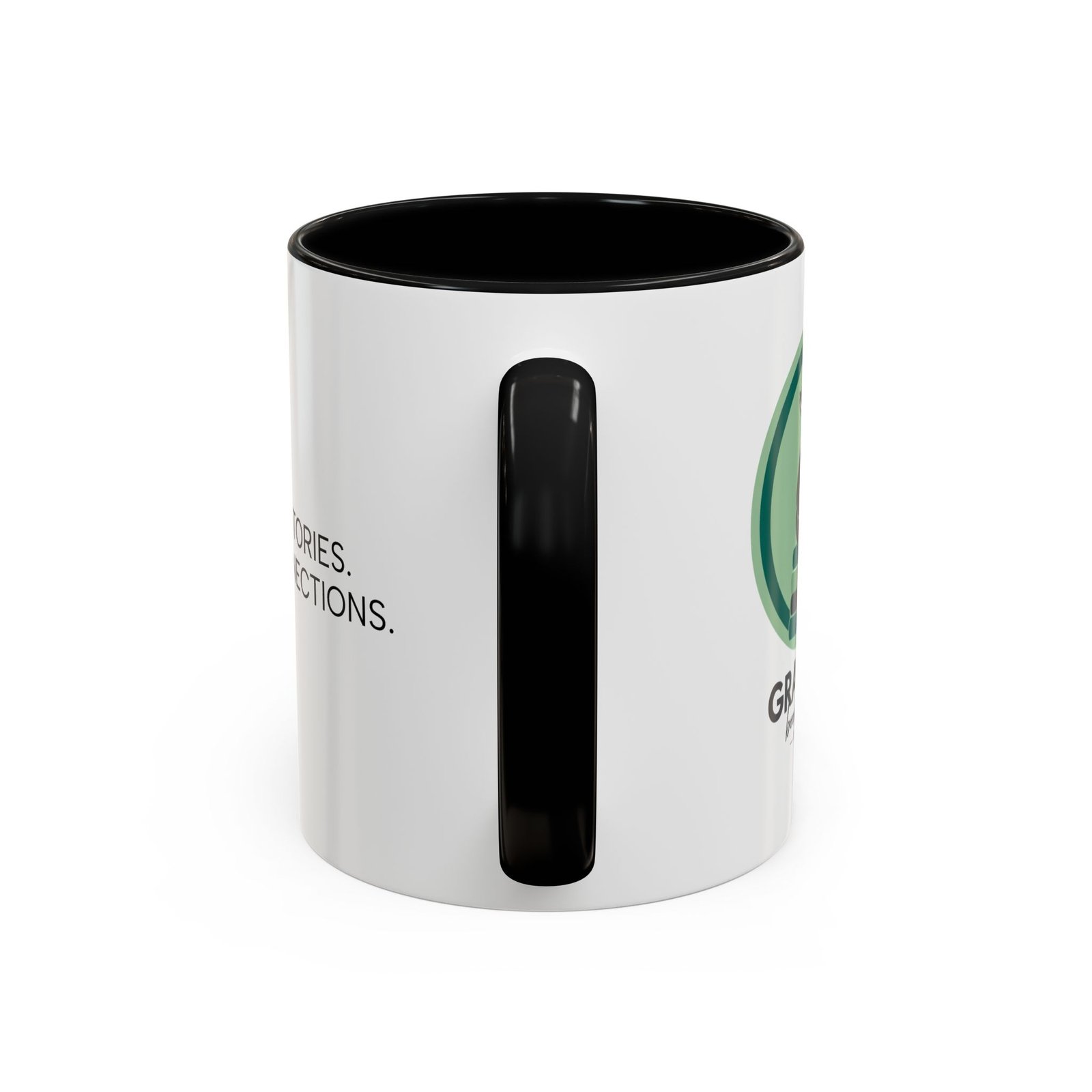Global Stories Mug — Accent Coffee Mug with “Global Stories. Local Connections.” Slogan - Image 3