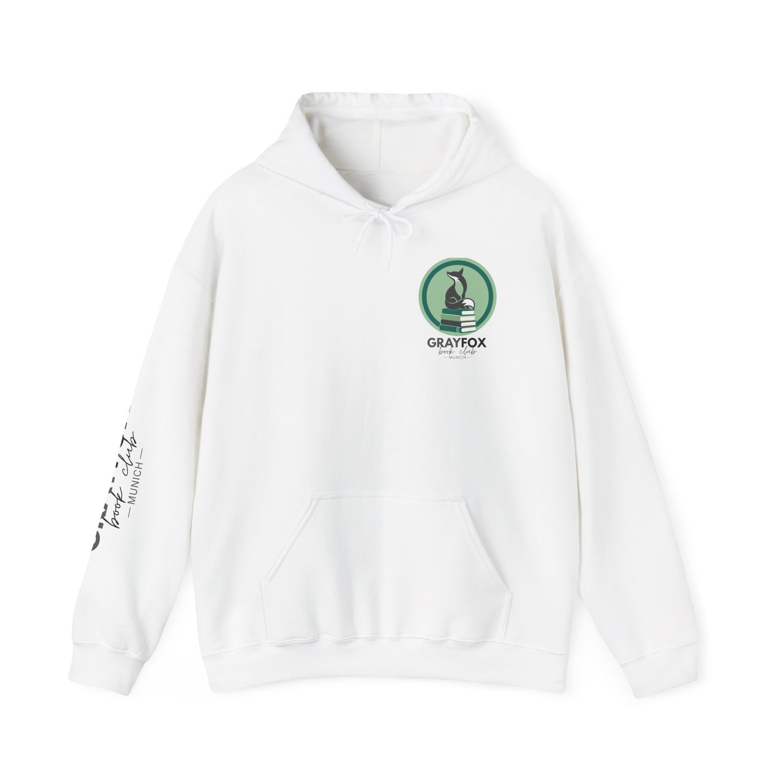 Bookish Fox Hoodie — 'Global Stories. Local Connections.' Literary Graphic Sweatshirt
