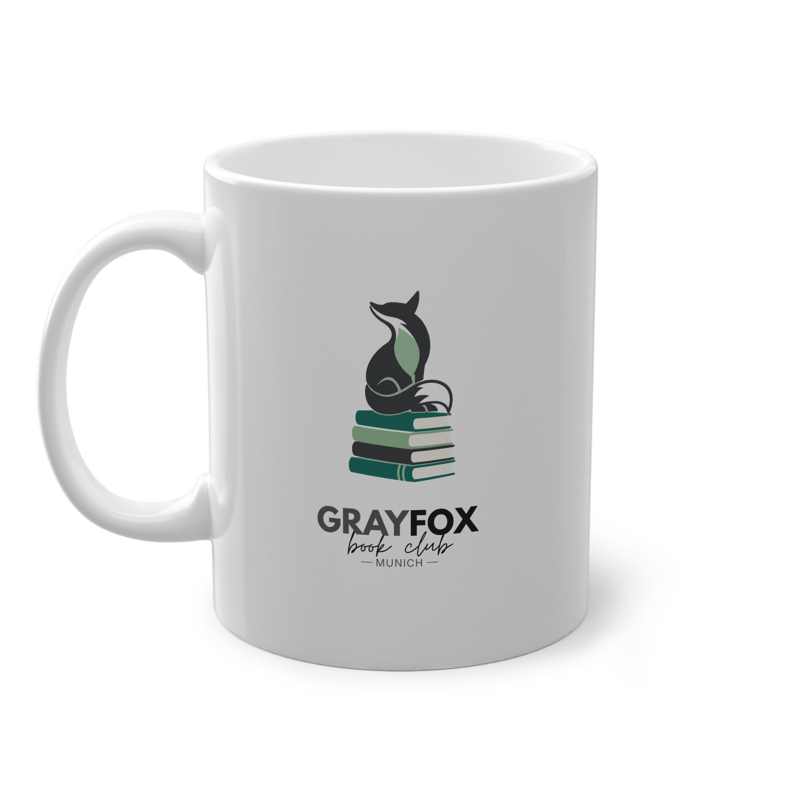 Book Club Mug — Gray Fox Logo Coffee Cup (11 oz) - Image 2
