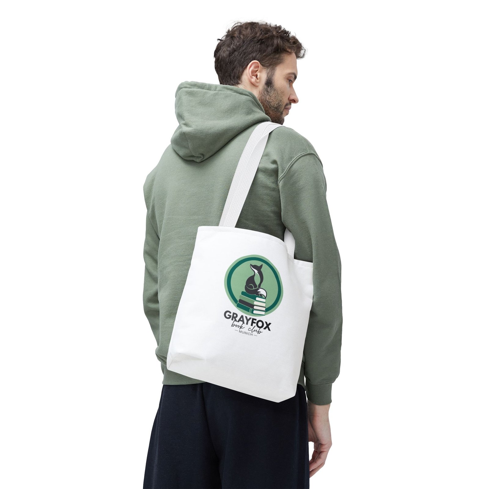 GrayFox Book Club Tote Bag — "Global Stories. Local Connections." Cotton Book Lover Tote - Image 5
