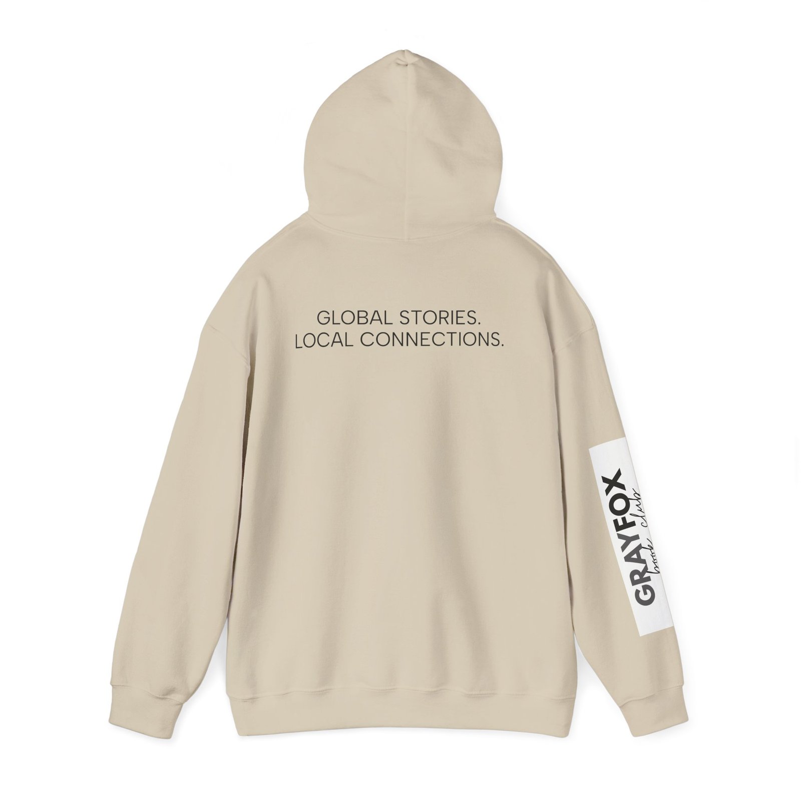 Bookish Fox Hoodie — 'Global Stories. Local Connections.' Literary Graphic Sweatshirt - Image 7